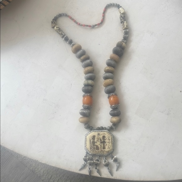 Handcrafted Beaded Necklace with Pendant - Picture 1 of 6